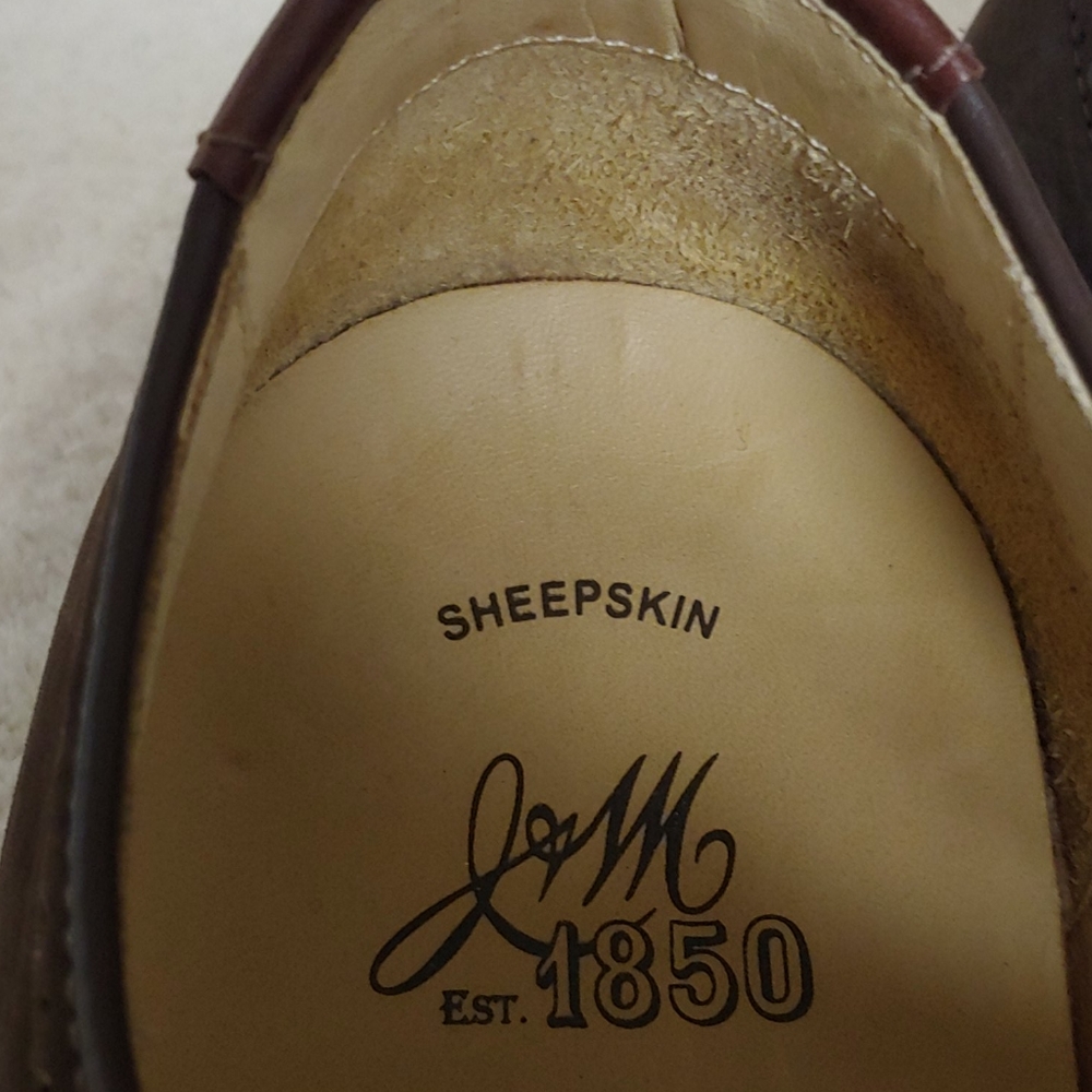 Like new J&M Sheep skin oxfords  1860 collection sz.11M like new - Picture 12 of 14